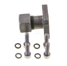 Brida de bomba LK 35 Acero con 15L (M22x1,5)