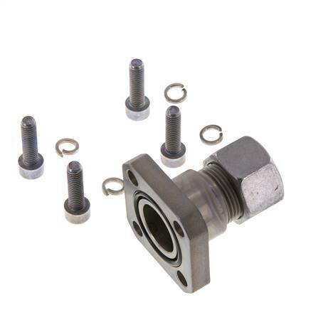 Brida de bomba LK 40 Acero con 15L (M22x1,5)