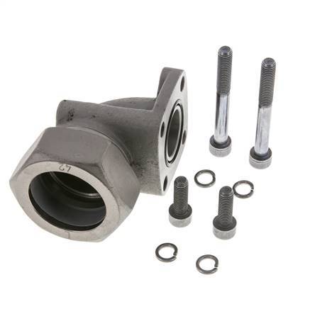 LK 55 Elbow Pump Flange Malleable cast iron with 42L (M52x2)