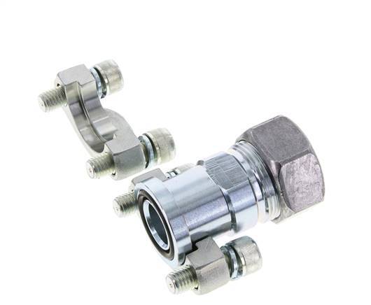 Brida 3/4'' SAE 3000 PSI Acero con 28L (M36x2) ISO 6162-1