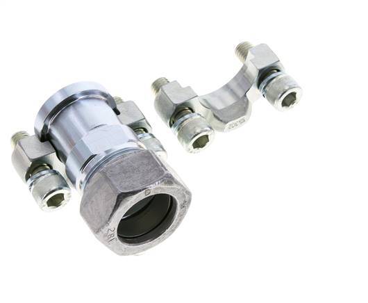 Brida 3/4'' SAE 3000 PSI Acero con 28L (M36x2) ISO 6162-1