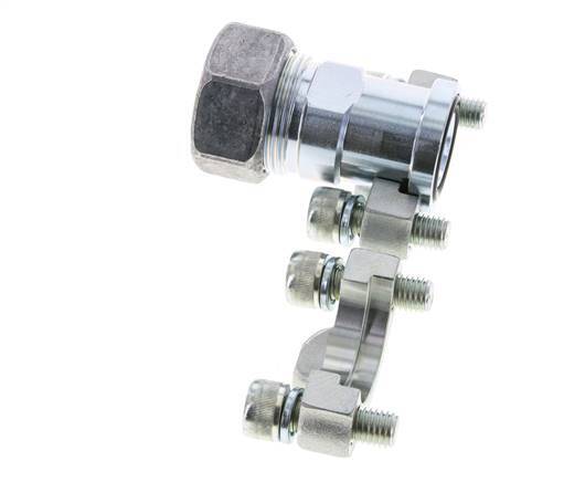 Brida 3/4'' SAE 3000 PSI Acero con 28L (M36x2) ISO 6162-1