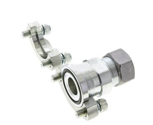 1-1/4'' SAE Flange 3000 PSI Steel with 28L (M36x2) ISO 6162-1