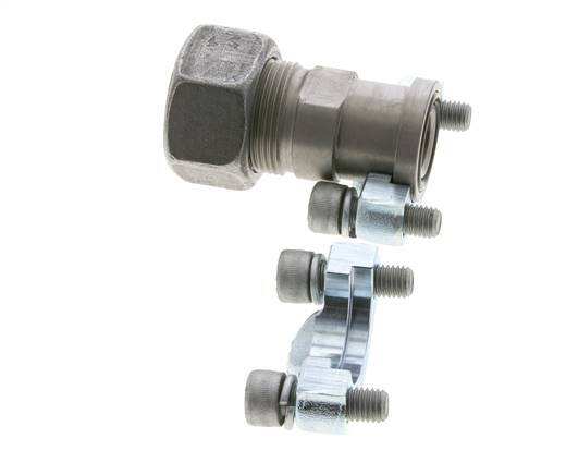 Brida 3/4'' SAE 3000 PSI Acero con 25S (M36x2) ISO 6162-1