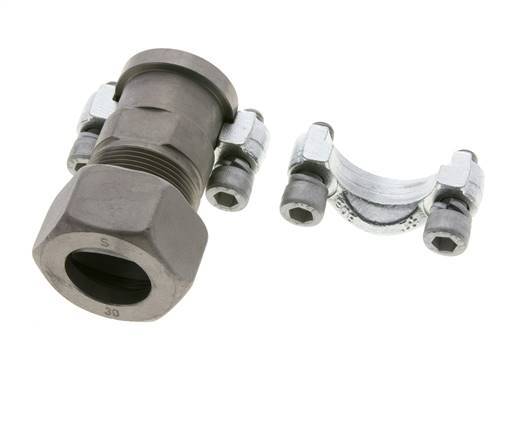 1'' SAE Flange 3000 PSI Steel with 30S (M42x2) ISO 6162-1