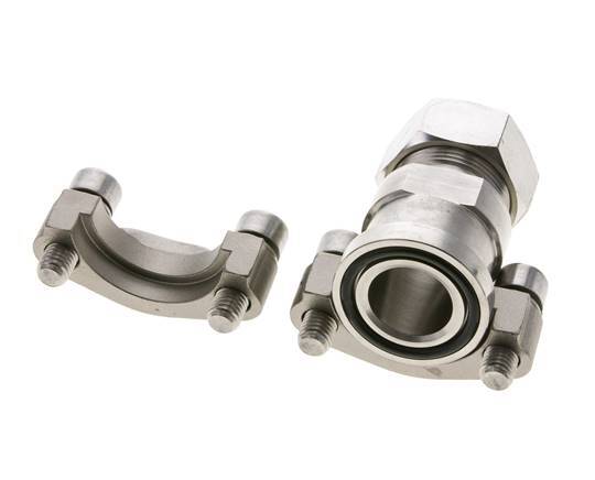 Brida SAE de 1'' 3000 PSI de acero inoxidable con 28L (M36x2) ISO 6162-1