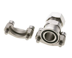 Brida SAE de 1'' 3000 PSI de acero inoxidable con 28L (M36x2) ISO 6162-1