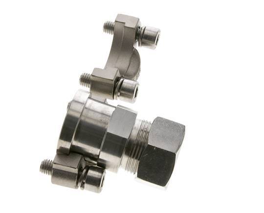 Brida SAE de 1'' 3000 PSI de acero inoxidable con 28L (M36x2) ISO 6162-1