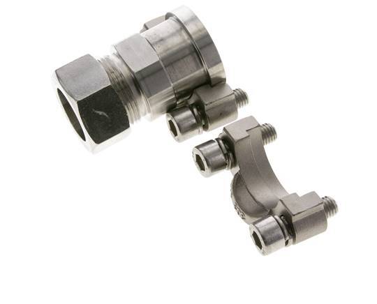 Brida SAE de 1'' 3000 PSI de acero inoxidable con 28L (M36x2) ISO 6162-1