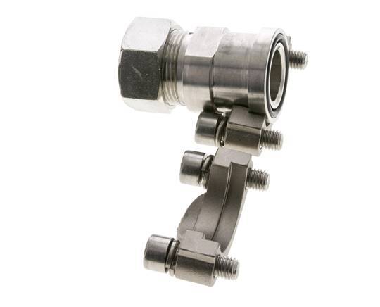 Brida SAE de 1'' 3000 PSI de acero inoxidable con 28L (M36x2) ISO 6162-1