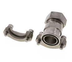 Brida SAE de 1-1/4'' 3000 PSI de acero inoxidable con 35L (M45x2) ISO 6162-1