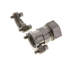 Brida SAE de 1-1/4'' 3000 PSI de acero inoxidable con 35L (M45x2) ISO 6162-1