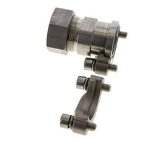 Brida SAE de 1-1/4'' 3000 PSI de acero inoxidable con 35L (M45x2) ISO 6162-1