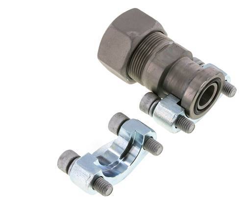 Brida 3/4'' SAE 6000 PSI de acero con 30S (M42x2) ISO 6162-2