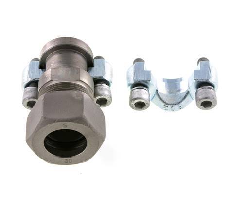 Brida 3/4'' SAE 6000 PSI de acero con 30S (M42x2) ISO 6162-2