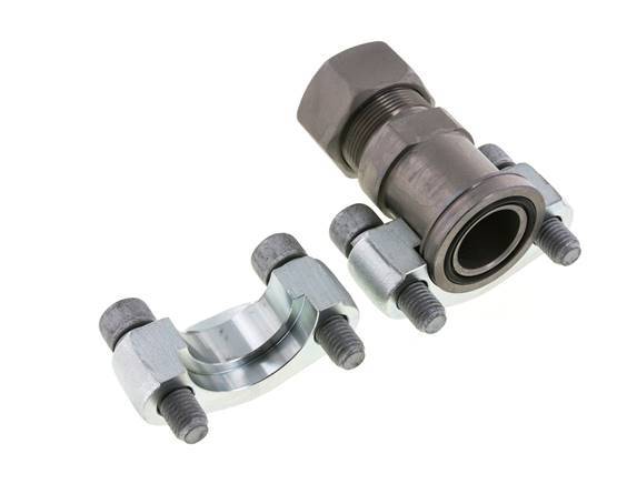 1-1/4'' SAE Flange 6000 PSI Steel with 30S (M42x2) ISO 6162-2