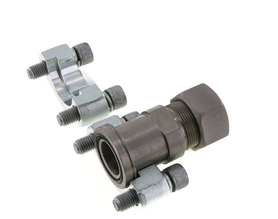 1-1/4'' SAE Flange 6000 PSI Steel with 30S (M42x2) ISO 6162-2