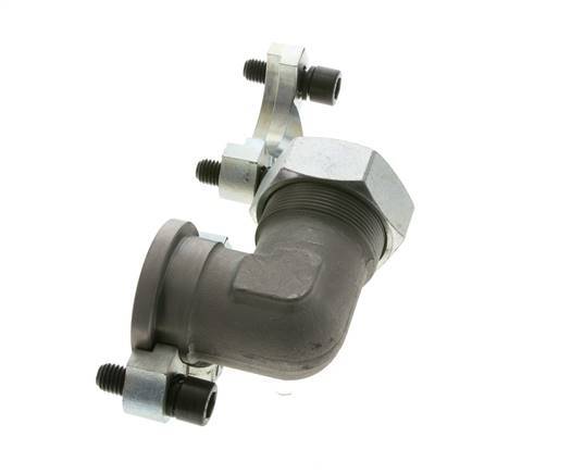 Codo de 1-1/2'' Brida SAE 3000 PSI Acero con 42L (M52x2) ISO 6162-1