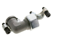 Codo 3/4'' Brida SAE 3000 PSI Acero con 25S (M36x2) ISO 6162-1