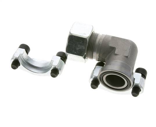 1'' Codo SAE Brida 3000 PSI Acero con 25S (M36x2) ISO 6162-1