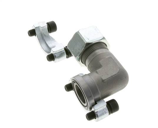 1'' Codo SAE Brida 3000 PSI Acero con 25S (M36x2) ISO 6162-1