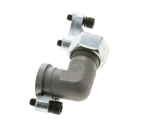 1'' Codo SAE Brida 3000 PSI Acero con 25S (M36x2) ISO 6162-1