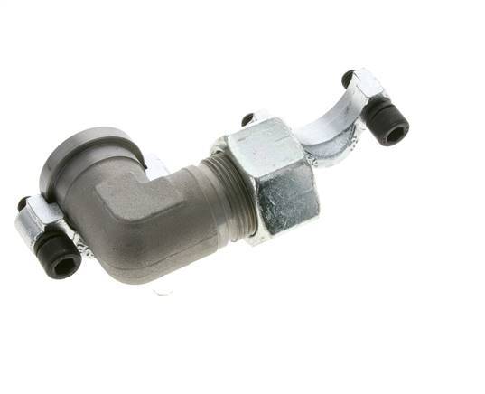 1'' Codo SAE Brida 3000 PSI Acero con 25S (M36x2) ISO 6162-1