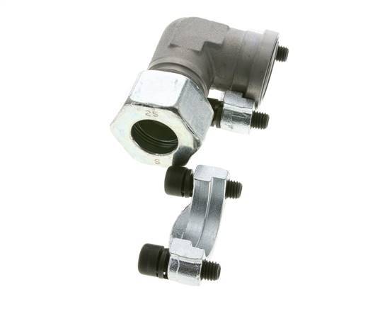 1'' Codo SAE Brida 3000 PSI Acero con 25S (M36x2) ISO 6162-1