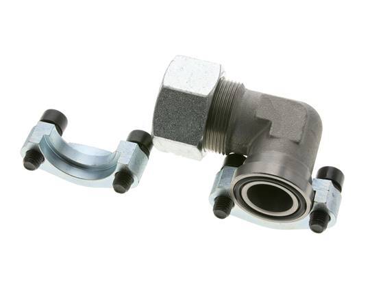 1'' Codo SAE Brida 3000 PSI Acero con 30S (M42x2) ISO 6162-1