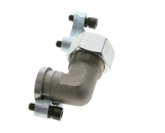 1'' Codo SAE Brida 3000 PSI Acero con 30S (M42x2) ISO 6162-1