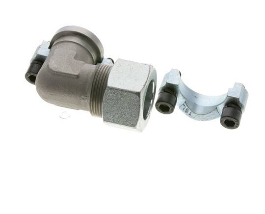 1'' Codo SAE Brida 3000 PSI Acero con 30S (M42x2) ISO 6162-1