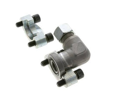 3/4'' Elbow SAE Flange 6000 PSI Steel with 16S (M24x1.5) ISO 6162-2