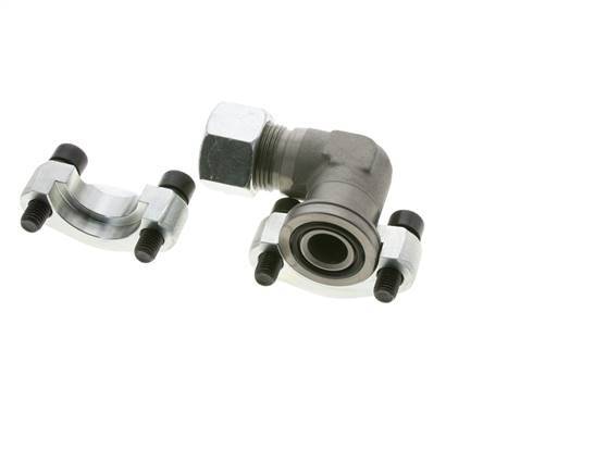 Codo 3/4'' Brida SAE 6000 PSI Acero con 20S (M30x2) ISO 6162-2