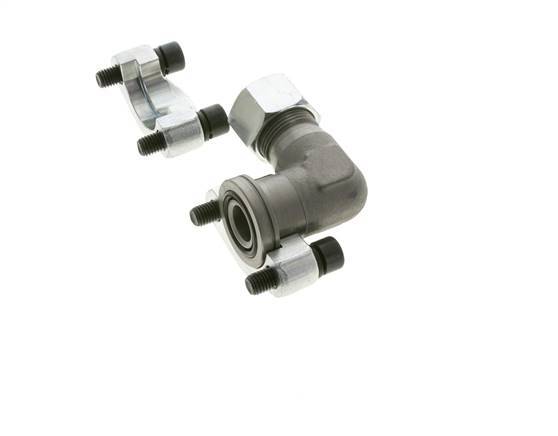 Codo 3/4'' Brida SAE 6000 PSI Acero con 20S (M30x2) ISO 6162-2