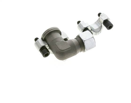 Codo 3/4'' Brida SAE 6000 PSI Acero con 20S (M30x2) ISO 6162-2