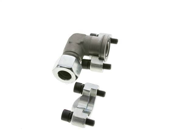 Codo 3/4'' Brida SAE 6000 PSI Acero con 20S (M30x2) ISO 6162-2