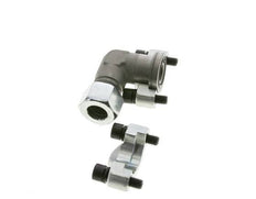 Codo 3/4'' Brida SAE 6000 PSI Acero con 20S (M30x2) ISO 6162-2