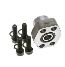 1/2'' Brida SAE 3000 PSI Acero liso con roscas hembra G3/8'' ISO 6162-1