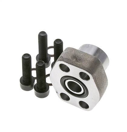 1/2'' Brida SAE 3000 PSI Acero liso con roscas hembra G3/8'' ISO 6162-1