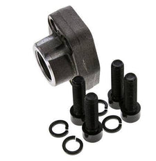 Brida 3/4'' SAE 3000 PSI Acero liso con roscas hembra G3/4'' ISO 6162-1