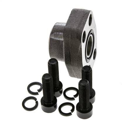 Brida 3/4'' SAE 3000 PSI Acero liso con roscas hembra G3/4'' ISO 6162-1