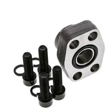 Brida 3/4'' SAE 3000 PSI Acero liso con roscas hembra G3/4'' ISO 6162-1