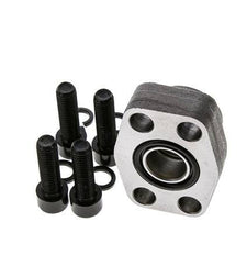 Brida 3/4'' SAE 3000 PSI Acero liso con roscas hembra G3/4'' ISO 6162-1