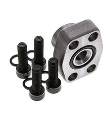 Brida 3/4'' SAE 3000 PSI Acero liso con rosca hembra G1/2'' ISO 6162-1