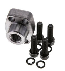 Brida 3/4'' SAE 3000 PSI Acero liso con rosca hembra G1/2'' ISO 6162-1