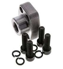 Brida 3/4'' SAE 3000 PSI Acero liso con rosca hembra G1/2'' ISO 6162-1