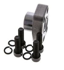 Brida 3/4'' SAE 3000 PSI Acero liso con rosca hembra G1/2'' ISO 6162-1