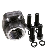 Brida 1'' SAE 3000 PSI Acero liso con rosca hembra G1'' ISO 6162-1