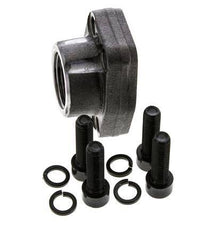 Brida 1'' SAE 3000 PSI Acero liso con rosca hembra G1'' ISO 6162-1