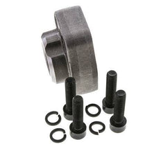 1-1/4'' SAE Flange 3000 PSI Plain Steel with G1'' Female Threads ISO 6162-1